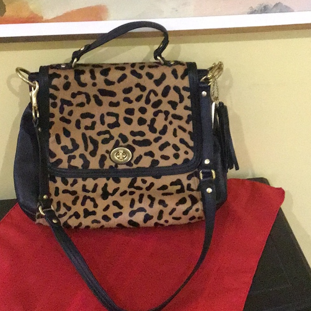 Coach Ocelot front Handbag